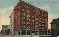 Des Moines Life Insurance and Security Buildings Postcard