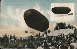 Knabenshue Air Ship at State Fair Grounds Des Moines, IA Postcard Postcard Postcard