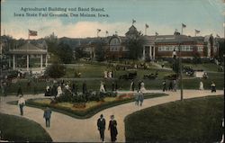 Agricultural Building and Band Stand, Iowa State Fair Grounds Des Moines, IA Postcard Postcard Postcard