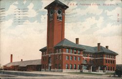 C. & N. W. Passenger Station Sioux City, IA Postcard Postcard Postcard