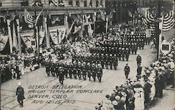 Detroit Delegation - Knight Templar Conclave - Aug. 12-15,1913 Postcard