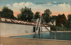 Swimming Beach At El Dorado Springs, Mo. Postcard