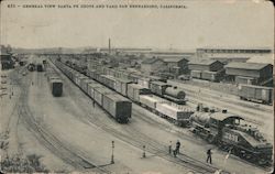 General View Santa Fe Shops and yard San Bernardino, CA Postcard Postcard Postcard