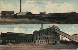 Part of Buildings of Straw Board Mill, Western Straw Products CO. Hutchinson, KS Postcard Postcard Postcard