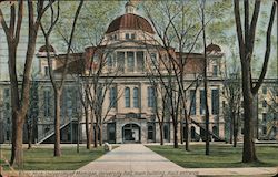 University of Michigan, University Hall, Main Building, Main Entrance Postcard