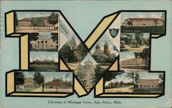 University of Michigan Views Ann Arbor, MI Postcard Postcard Postcard