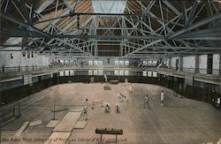 Interior of Boys Gymnasium University of Michigan Postcard