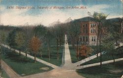 Diagonal Walks, University of Michigan Ann Arbor, MI Postcard Postcard Postcard