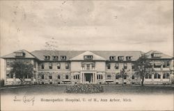 Homeopathic Hospital, U. of M. Postcard