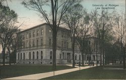 University of Michigan Law Department Postcard