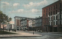 Main Street Looking South Ann Arbor Postcard