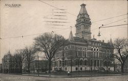 Post Office and Court House Ann Arbor, MI Geo Wahr Postcard Postcard Postcard