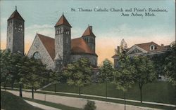 St. Thomas Catholic Church and Priest's Residence Postcard