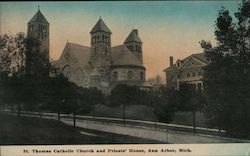 St. Thomas Catholic Church and Priests' House Postcard