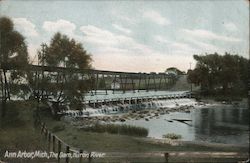 The Dam, Huron River. Ann Arbor, MI Postcard Postcard Postcard