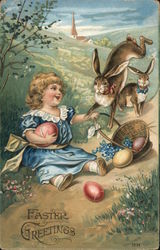 Easter Greetings Postcard