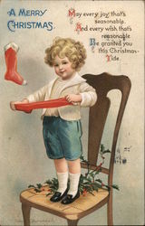 A Merry Christmas Children Ellen Clapsaddle Postcard Postcard Postcard