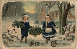 A Merry Christmas Children Postcard Postcard Postcard