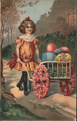 A Happy Easter With Children Postcard Postcard Postcard