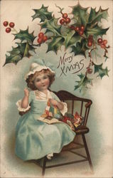 Merry Xmas Children Postcard Postcard Postcard