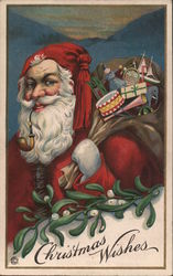 Christmas Wishes Santa Claus Postcard Postcard Postcard