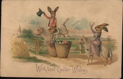 With best Easter Wishes Postcard