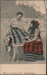 Fortune Teller by the Side of the Road Postcard