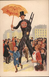 Nigrin Extra, Tall Man Shoe Polish Advertising Postcard Postcard Postcard