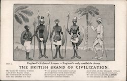 The British Brand of Civilization - Colonial Army Postcard