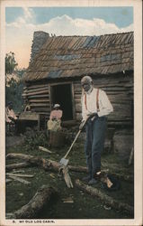 My Old Log Cabin Black Americana Postcard Postcard Postcard