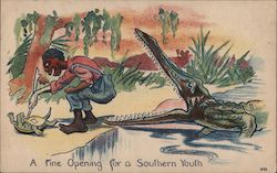 A Fine Opening for a Southern Youth Black Americana Postcard Postcard Postcard