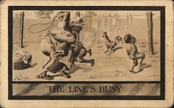 The Line's Busy Black Americana Postcard Postcard Postcard