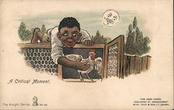 A Critical Moment. Black Americana Postcard Postcard Postcard