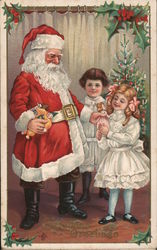 Christmas Greetings Santa Claus Postcard Postcard Postcard