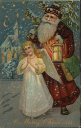 A Merry Christmas Angels Postcard Postcard Postcard