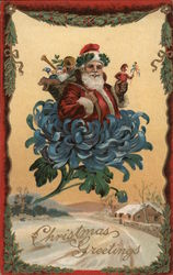 Christmas Greetings Santa Claus Postcard Postcard Postcard