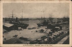 General view of the Port Alexandria, Egypt Africa Postcard Postcard Postcard