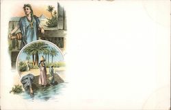 Egyptian women collecting river water in earthen vessel Africa Postcard Postcard Postcard