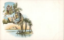 Motifs involving the Nile Egypt Africa Postcard Postcard Postcard