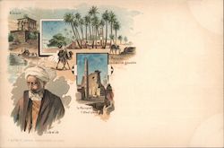 Temple de l'Obélisque, Palm trees, sheiks Postcard