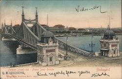 Budapest - Franz Josef Bridge Hungary Postcard Postcard Postcard