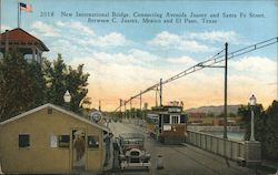 Border Crossing between C. Juarez and El Paso Texas Postcard