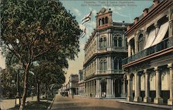 Marti Promenade and Clerk Association Building Postcard