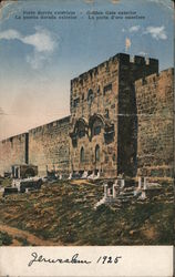 Golden Gate exterior Jerusalem, Israel Middle East Postcard Postcard Postcard