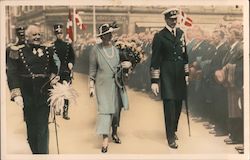 Danish King and Queen at a visit Denmark Postcard Postcard Postcard