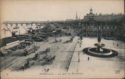 Bordeaux - Le Quai de Bourgogne Postcard