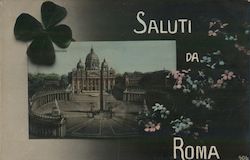 Saluti da Roma - View of the Vatican Rome, Italy Postcard Postcard Postcard