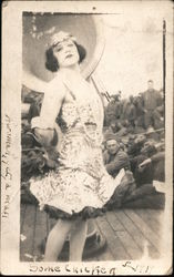 Man in Drag, USS Susquehanna (ID-3016) WWI, 1919 Postcard