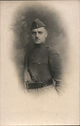 French Soldier in Uniform Postcard