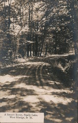 A Shady Road, Pearly Lake Postcard